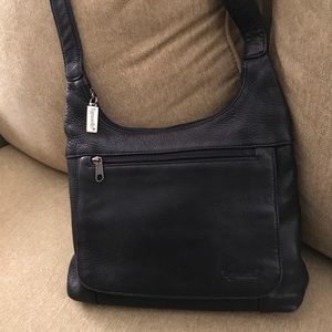 Tignanello genuine leather black purse